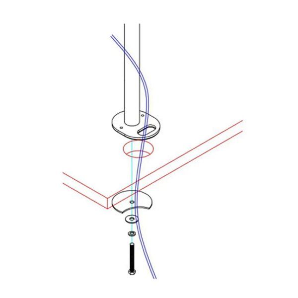 Neomounts FPMA-D960GROMMET / Grommet a stĺpik (40 cm) FPMA-D960 & FPMA-D960D / Čierna Držák, VESA, pre rameno monitoru, nosnosť 12 kg, kompatibilný s FPMA-D960, FPMA-D960D, FPMA-D960NOTEBOOK, oceľ, čierna