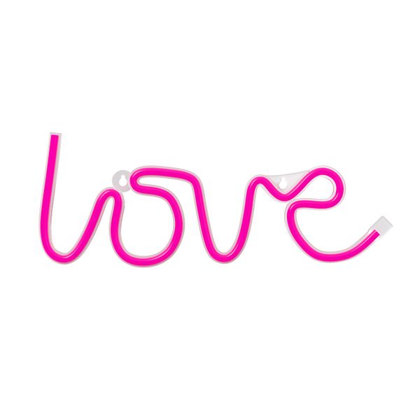 Neónové LED svetlo LOVE ružový Bat + USB FLNE05 Forever Light