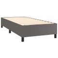vidaXL Boxspring posteľ s matracom a LED sivá 80x200 cm umelá koža
