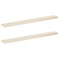 vidaXL Parapety 2 ks Biela 140 x 20 x 2 cm Masívne dubové drevo