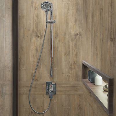 Grosfillex Nástenná dlaždica Gx Wall+ 10 ks drevo Hammam 17x120 cm
