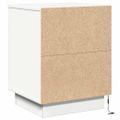 vidaXL Nočný stolík 2 ks Biela 39 x 34,5 x 50 cm Kompozitné drevo