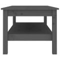 vidaXL Konferenčný stolík sivý 110x50x40 cm borovicový masív