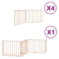 vidaXL Brána pre psa s dverami sklad. 12 panelov 960 cm topoľové drevo