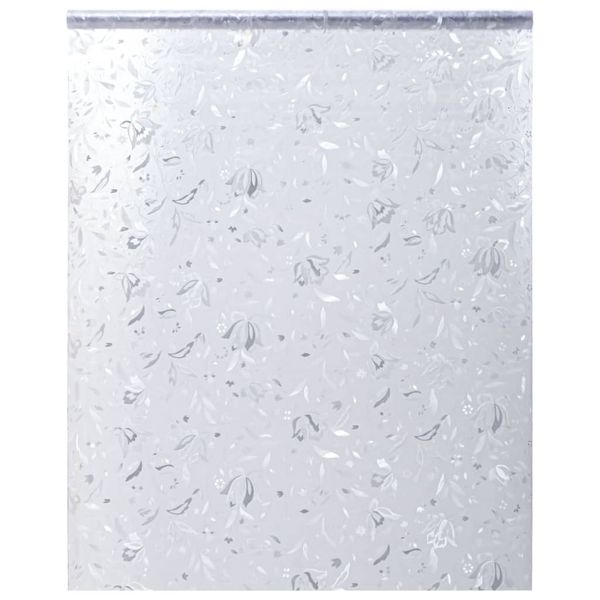 vidaXL Okenná fólia matná vzor kvetu 45x500 cm PVC
