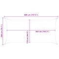 vidaXL Slnečná plachta Žltá a biela 4 x 2 m 100% polyester Oxford