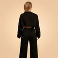 Dámska mikina Cropped Bliss Black - BeastPink, veľkosť L, veľkosť oblečenia L