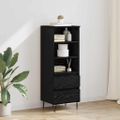 vidaXL Highboard Čierny dub 40 x 36 x 110 cm Kompozitné drevo
