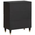 vidaXL Servírovacia skriňa Čierna 60 x 33 x 75 cm Masívne mango drevo