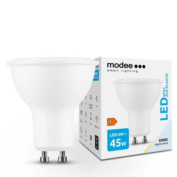 Modee Smart Lighting LED Spot Alu-Plastic GU10 6W studená biela (ML-GU10P6000K6W)