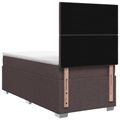 vidaXL Posteľ boxspring s matracom Tmavohnedá 100 x 200 cm Látka