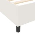 vidaXL Posteľ s pružinovým rámom Krémová a biela 90 x 200 cm