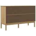 vidaXL Komoda FLORO vosková hnedá 114x43x74 cm borovicový masív