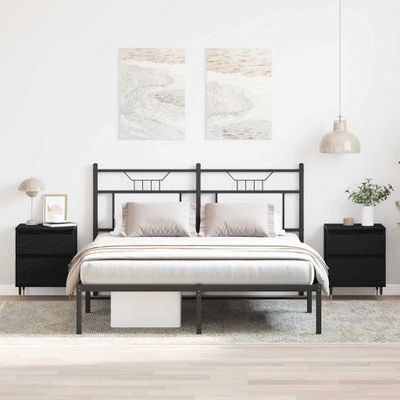 vidaXL Nočný stolík 2 pcs Čierny dub 40 x 35 x 50 cm Kompozitné drevo
