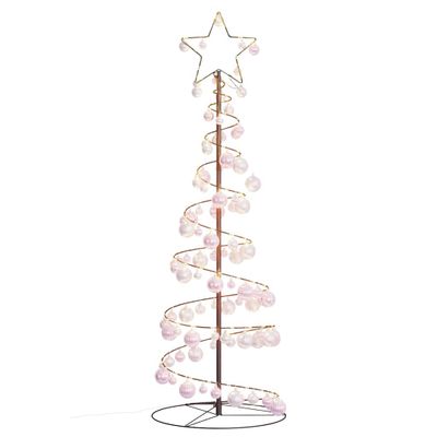 vidaXL LED vianočný stromček s ozdobami 100 LED teplá biela 150 cm