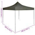 vidaXL Párty stan 200 x 200 x 315 cm Antracitová Oxfordská látka