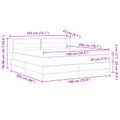 vidaXL Posteľ s pružinovým rámom Tmavo šedá 180 x 200 cm látka