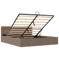 vidaXL Hydraulický posteľný rám+úložný priestor, LED, látka 160x200 cm