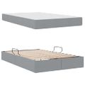 vidaXL Postel s úložným prostorem a matrací Svetlosivá 120 x 200 cm
