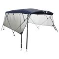 vidaXL Strieška Bimini so 4 oblúkmi a stenami 243x(170-182)x137 cm