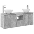 vidaXL Set kabinetov do kúpeľne 3 ks Betónovo sivá 49,5 x 35 x 63 cm