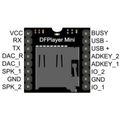 Prehrávač MP3 mini MP3-TF-16P pre Arduino