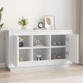 vidaXL Komoda biela 102x35x60 cm spracované drevo