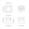 vidaXL Koncové čiapky 12 ks Čierna 15 x 15 x 15 mm PP