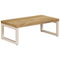 vidaXL Konferenčný stolík 100x50x35 cm, mangový masív a oceľ