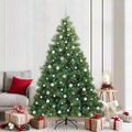 vidaXL Umelý vianočný stromček s 300 LED-i Zelená 210 cm PE a PVC