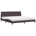 vidaXL Posteľ s matracom Hanko tmavohnedá 200x200 cm látka