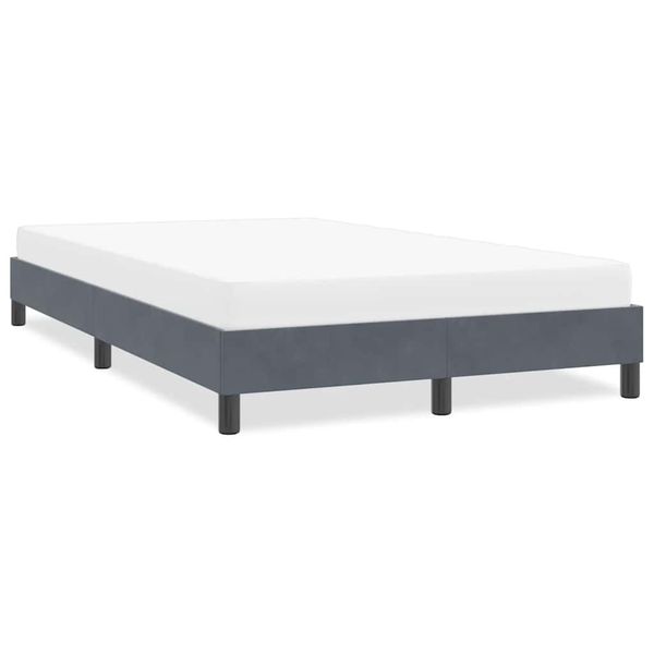 vidaXL Rám postele bez matraca Tmavosivá 120x220 cm Zamat