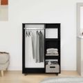 vidaXL Šatník čierny dub 80x40x110 cm, imitácia dreva