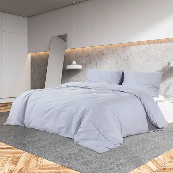 vidaXL Súprava obliečok na paplón sivá 135x200 cm ľahké mikrovlákno