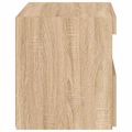 vidaXL Nočné stolíky s LED svetlami 2 ks dub sonoma 50x40x45 cm