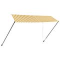 vidaXL Zaťahovacia markíza s LED 350x150 cm žlto-biela