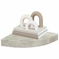 vidaXL Nástenné rohové police 4 ks betónové sivé 25x25x3,8 cm MDF