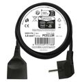 Predlžovací kábel EMOS P0113R spojka 3m, čierny / PVC / 1,5 mm2
