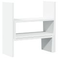 vidaXL Stolový organizér nastaviteľný biely 40x17x41 cm kompozit.drevo