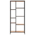 vidaXL Knižnica 80x30x180 cm oceľ a sprac. drevo