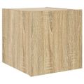 vidaXL TV nástenná skrinka s LED svetlami dub sonoma 30,5x35x30 cm