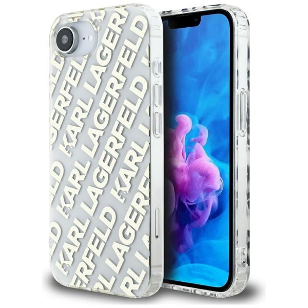Karl Lagerfeld IML Repeat Logo puzdro pre iPhone 16e zlatá