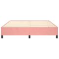 vidaXL Posteľný rám s boxspringom ružový 180x200 cm zamat