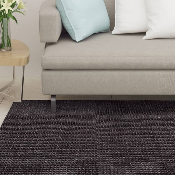 vidaXL Koberec prírodný sisal 80x150 cm čierny