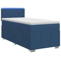 vidaXL Posteľ boxspring s matracom Modrá 100 x 200 cm Látka