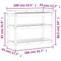 vidaXL Stôl na presádzanie s policami 108x45x86,5 cm impregn. borovica