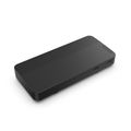 Lenovo USB-C Dual Display Travel Dock w/o Adapter Dokovací stanice, USB-C, 2× 4K displej, HDMI 2.1, DP 1.4, gigabit ethernet, 7 portu, 100W napájení, recyklovaný materiál