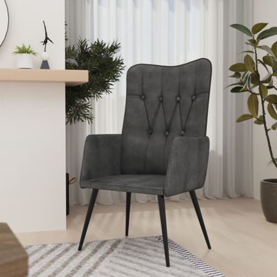 vidaXL Kreslo wingback čierne plátno
