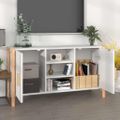 vidaXL Komoda biela 107x38x60 cm spracované drevo