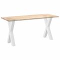 vidaXL Nohy k jedálenskému stolu v tvare X, 2 ks, biele, 50 x (72-73) cm, oceľové